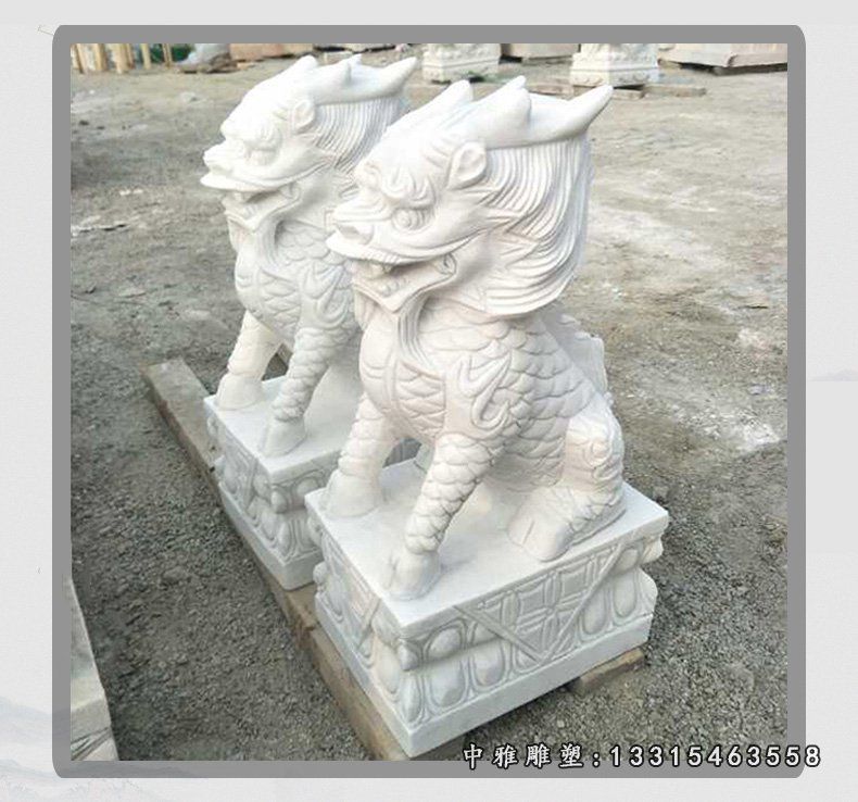 石雕看门麒麟