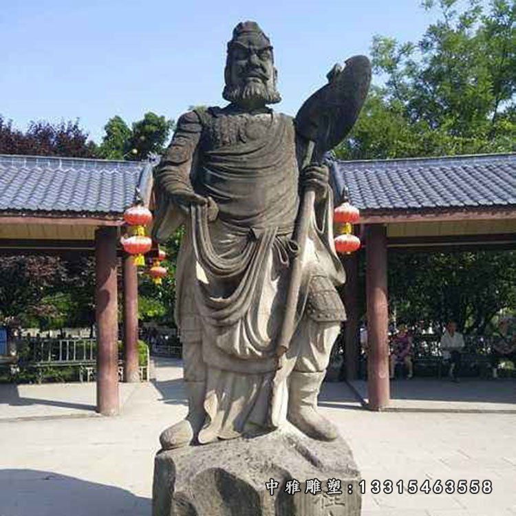 历史人物程咬金石雕