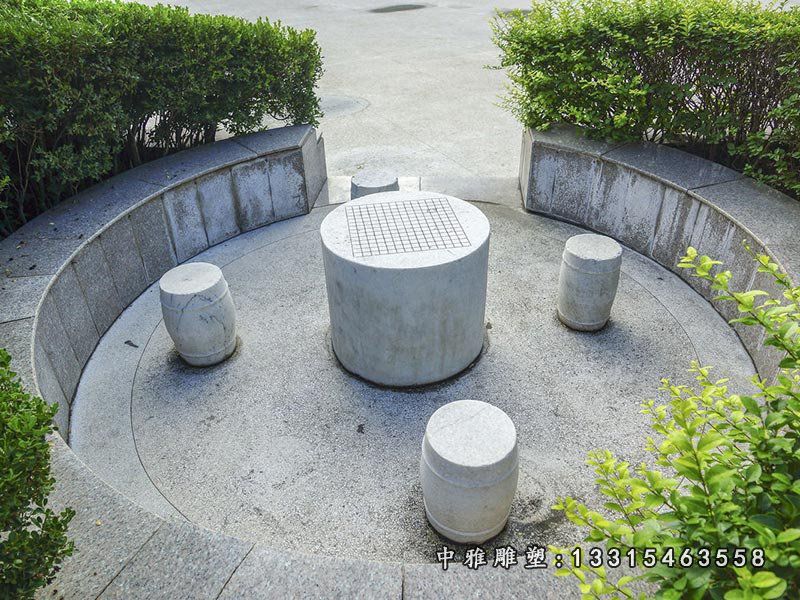 石雕小区休闲桌凳