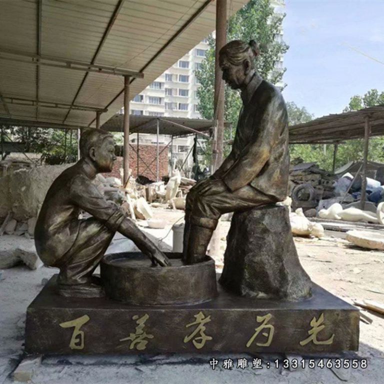 铜雕公园孝道人物