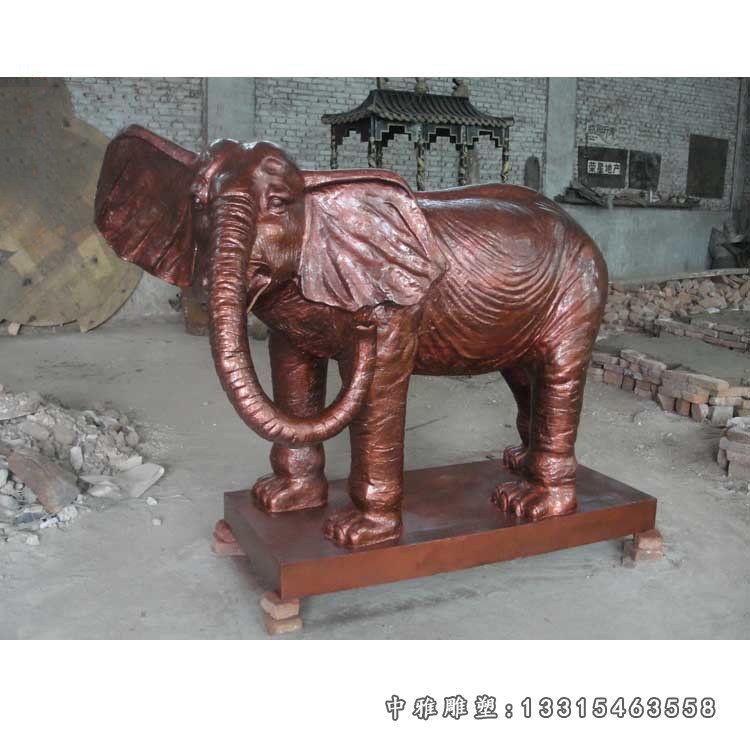 铜雕大象城市动物雕塑
