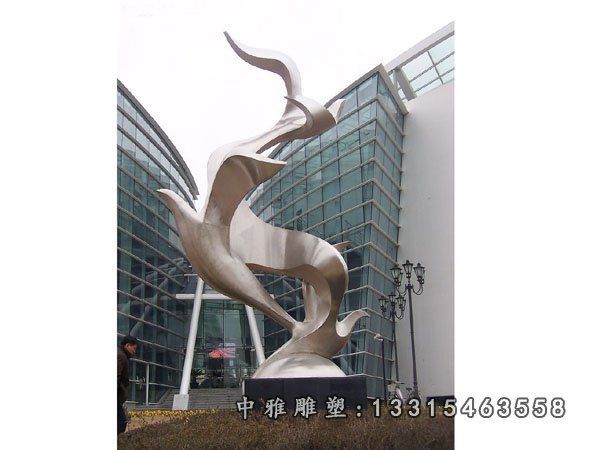 不锈钢鸽子抽象雕塑