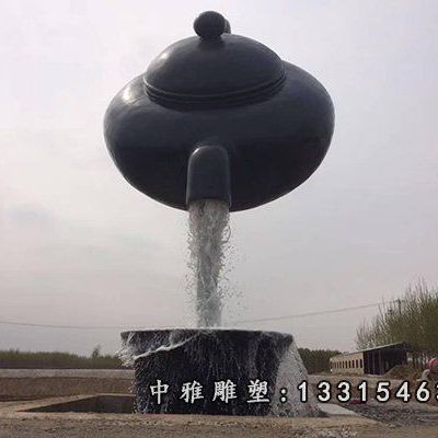 铜雕景观茶壶