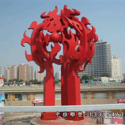 不锈钢景观大树雕塑