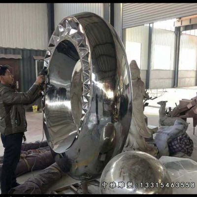 广场圆环不锈钢雕塑