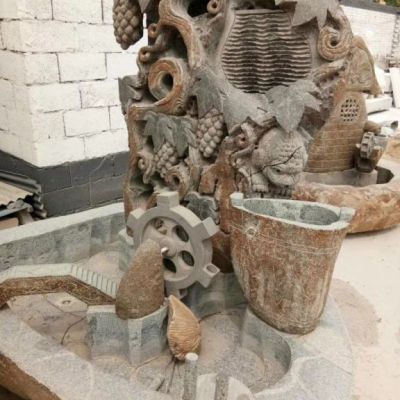 仿古石雕流水池