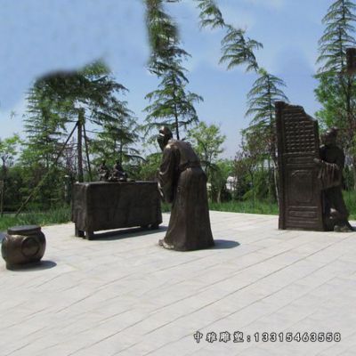 铜雕广场孝道人物雕塑