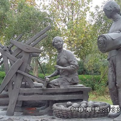 步行街铜雕民俗人物雕塑