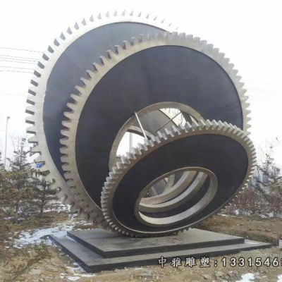 城市齿轮不锈钢雕塑