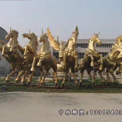 铜雕动物马摆件