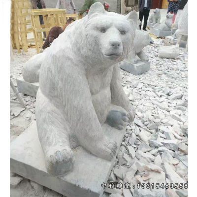 石雕玩耍狗熊
