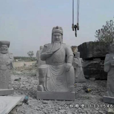 石雕广场关公