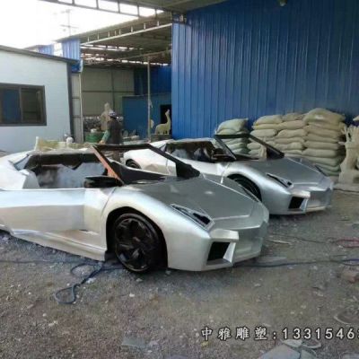 不锈钢公园车模雕塑
