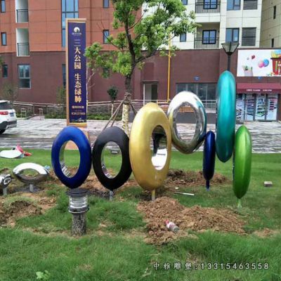 不锈钢奥运五环标志雕塑