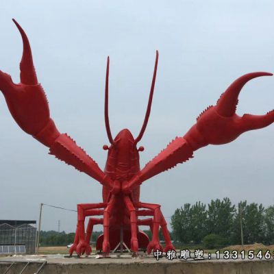 大型广场龙虾不锈钢雕塑