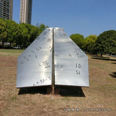 不锈钢飞机雕塑