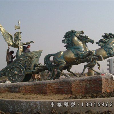 铜雕阿波罗战车雕塑