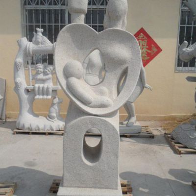 大理石一家人抽象雕塑