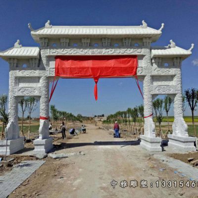 大理石城市牌楼景观雕塑