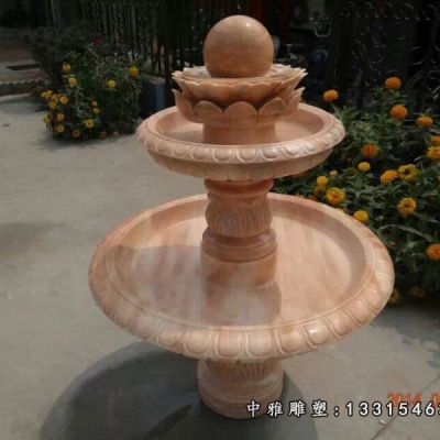 晚霞红风水球景观雕塑