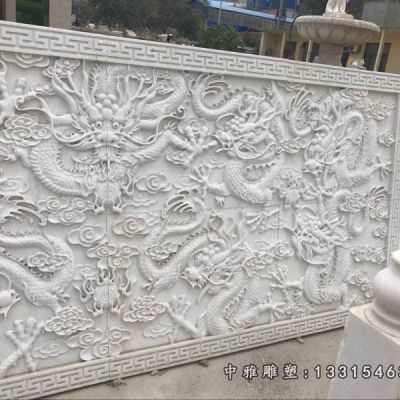 大理石浮雕龙雕塑