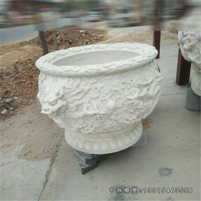 花盆大理石景观雕塑