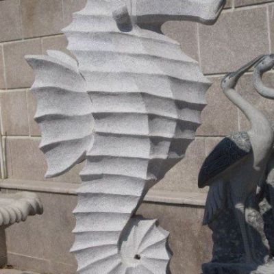 大理石海马动物雕塑