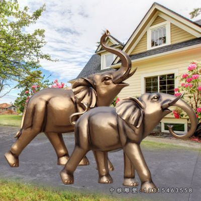 城市铜雕大象雕塑