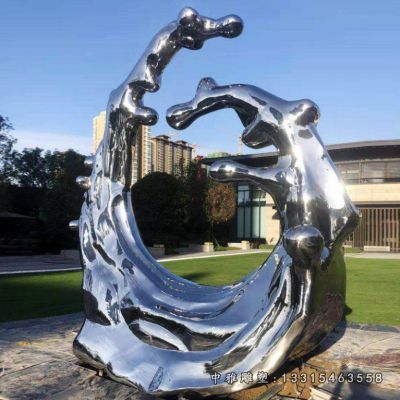 海浪抽象不锈钢雕塑