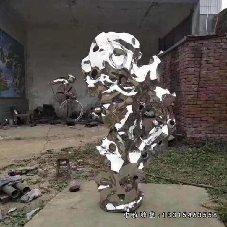 不锈钢园林太湖石景观摆件