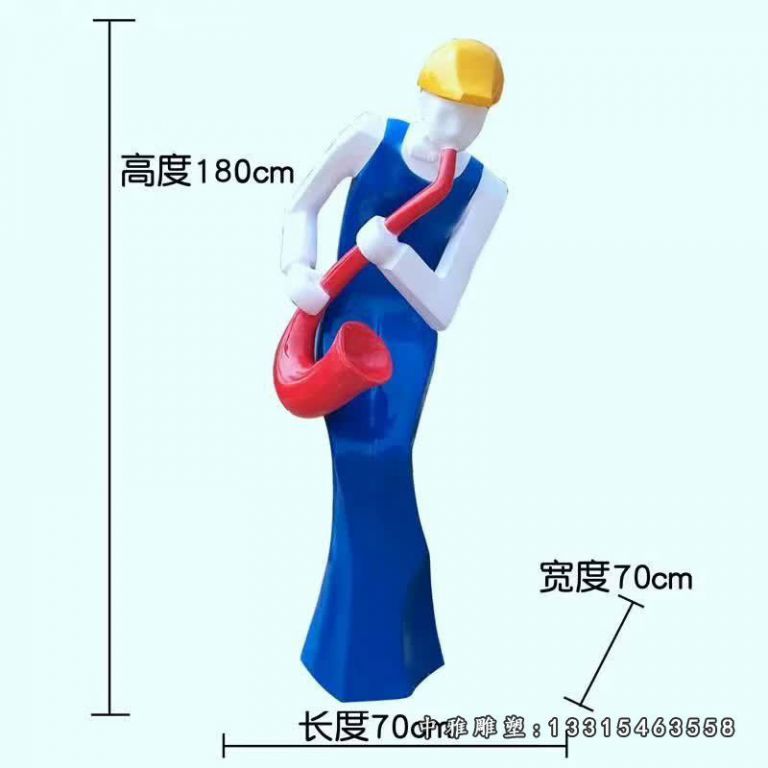 不锈钢广场抽象音乐人物雕塑