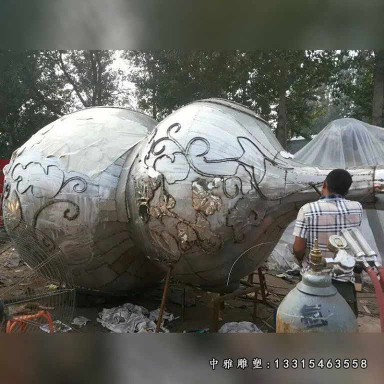 城市葫芦景观不锈钢雕塑