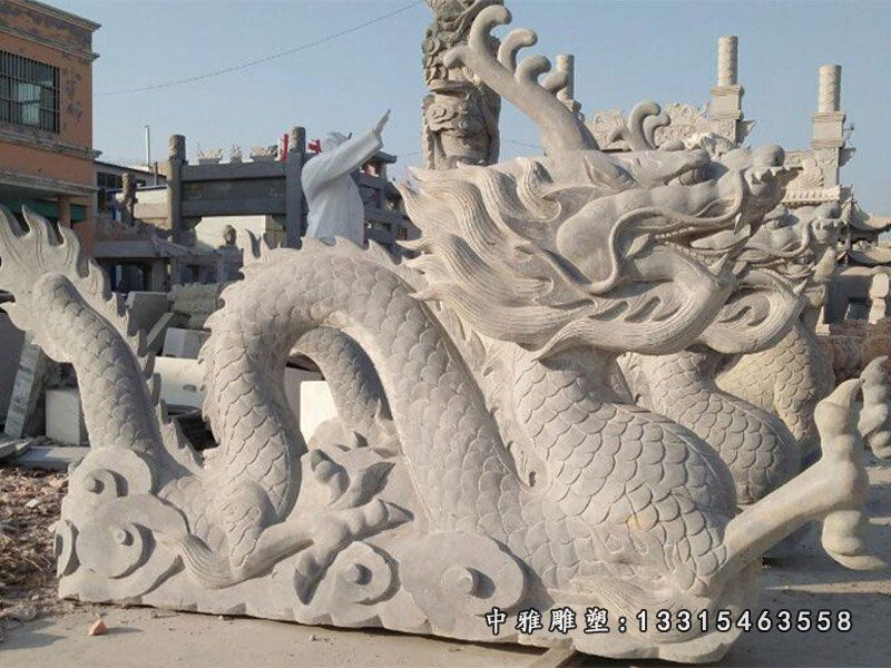 石雕广场大型龙