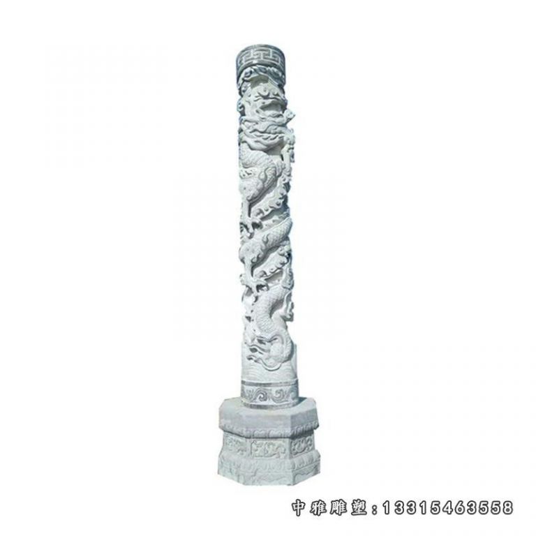 石雕广场大型龙柱