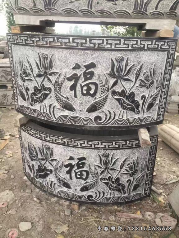 石雕仿古圆形水缸