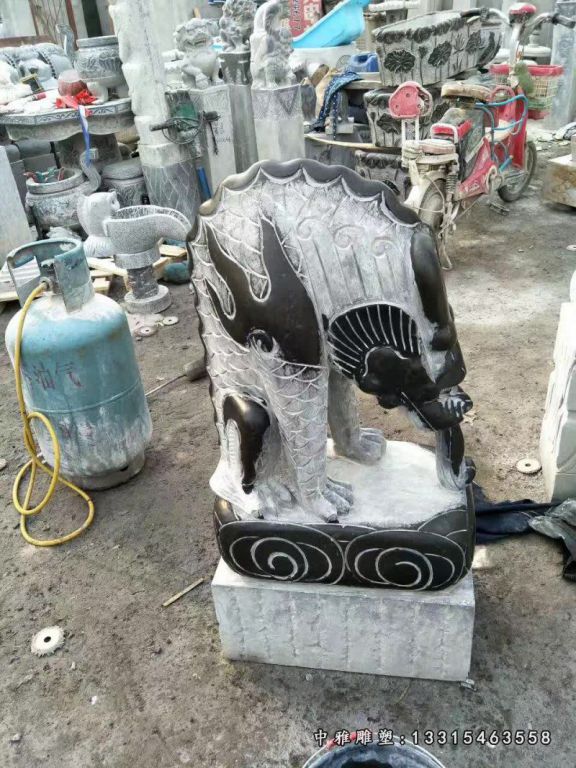 仿古石雕獬豸