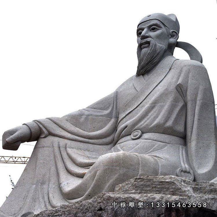 古代诗人石雕白居易