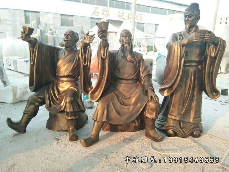 铜雕古代诗人杜甫