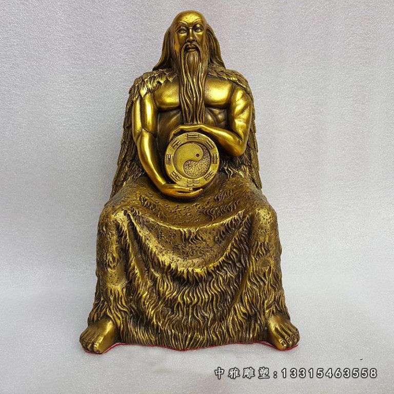 铜雕八卦祖师伏羲