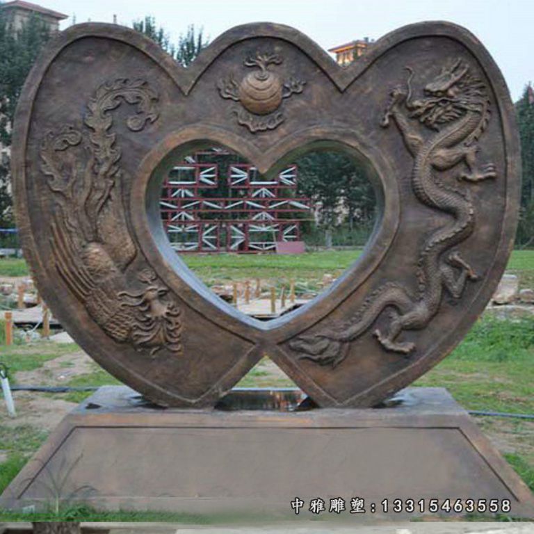 公园景观同心锁铜雕