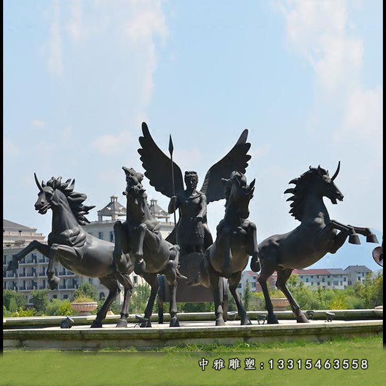 铜雕广场西方人物雕像