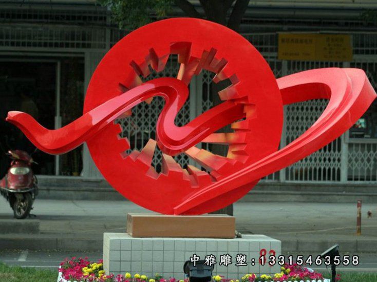 不锈钢齿轮景观雕塑
