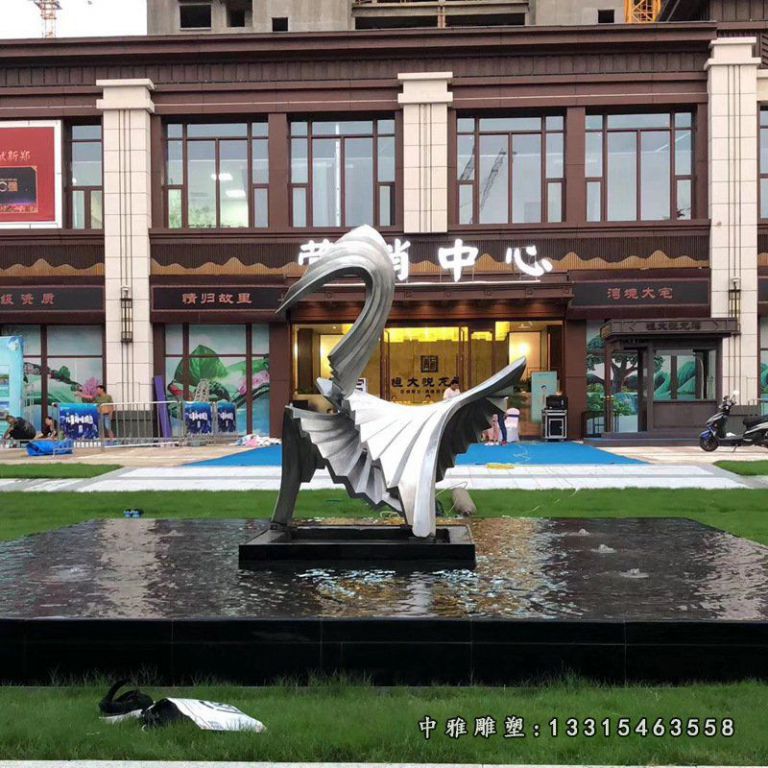 不锈钢小型鸽子雕塑