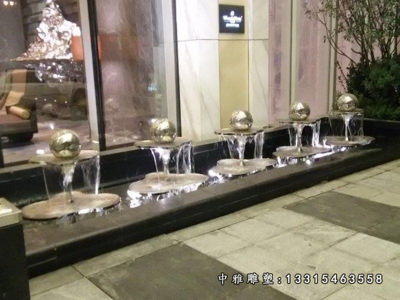 不锈钢小区喷泉雕塑
