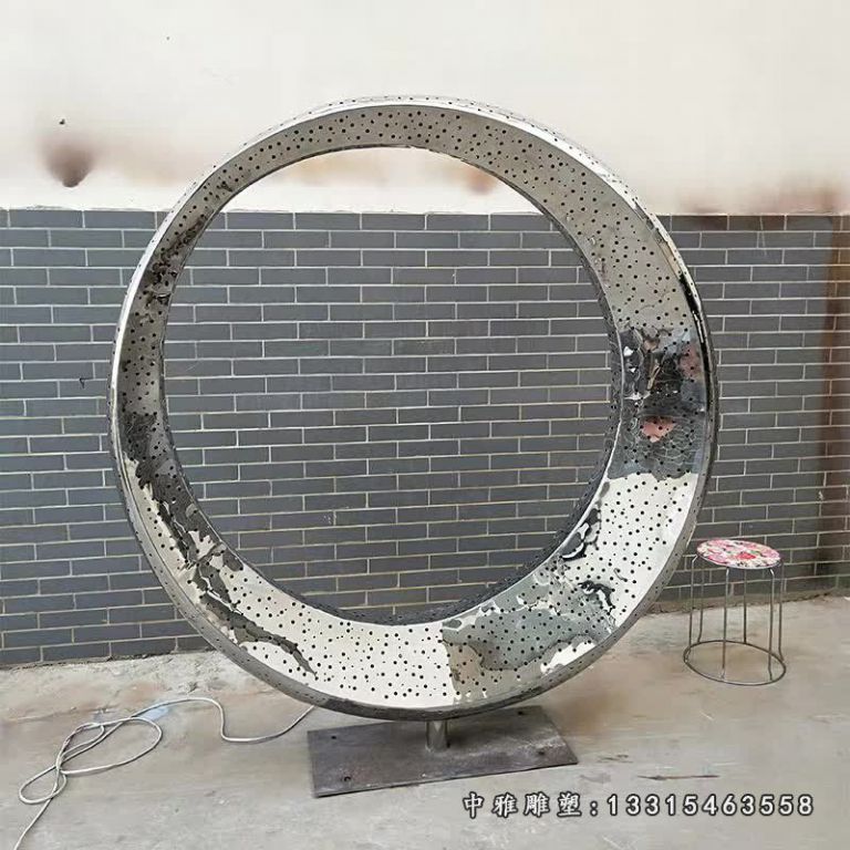 广场圆环不锈钢雕塑