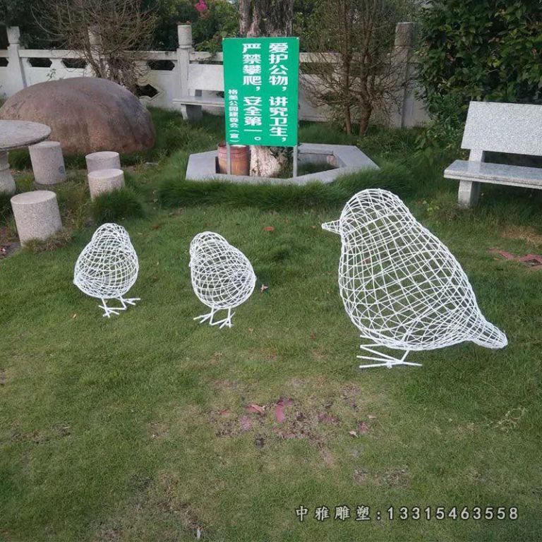 动物小鸟不锈钢雕塑