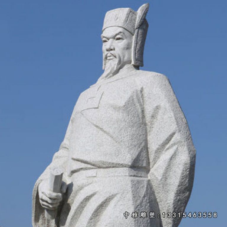 大型名人范仲淹石雕