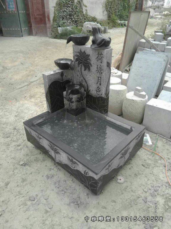 石雕庭院仿古流水池