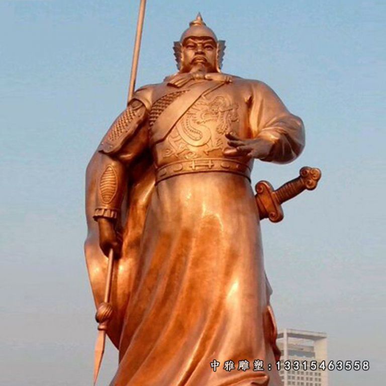 铜雕名将岳飞