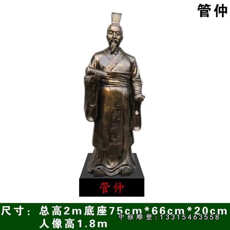 广场管仲铜雕